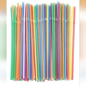 200 Piece Plastic Colourful Straws